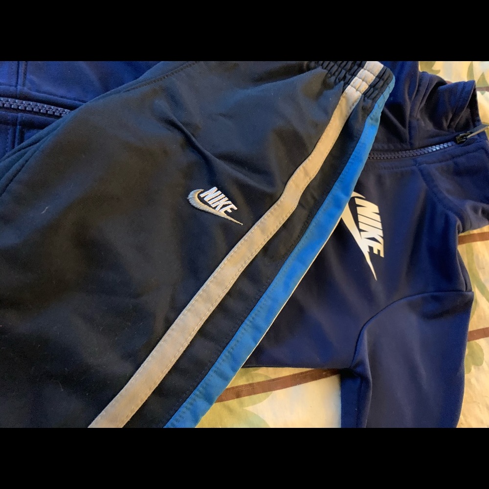 Blue nike track suit